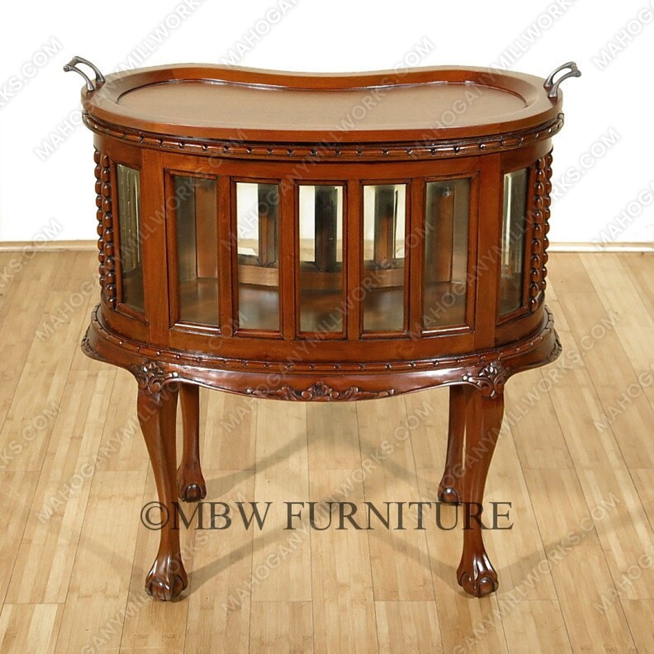 Victorian Kidney Dumbwaiter Table w/Tray