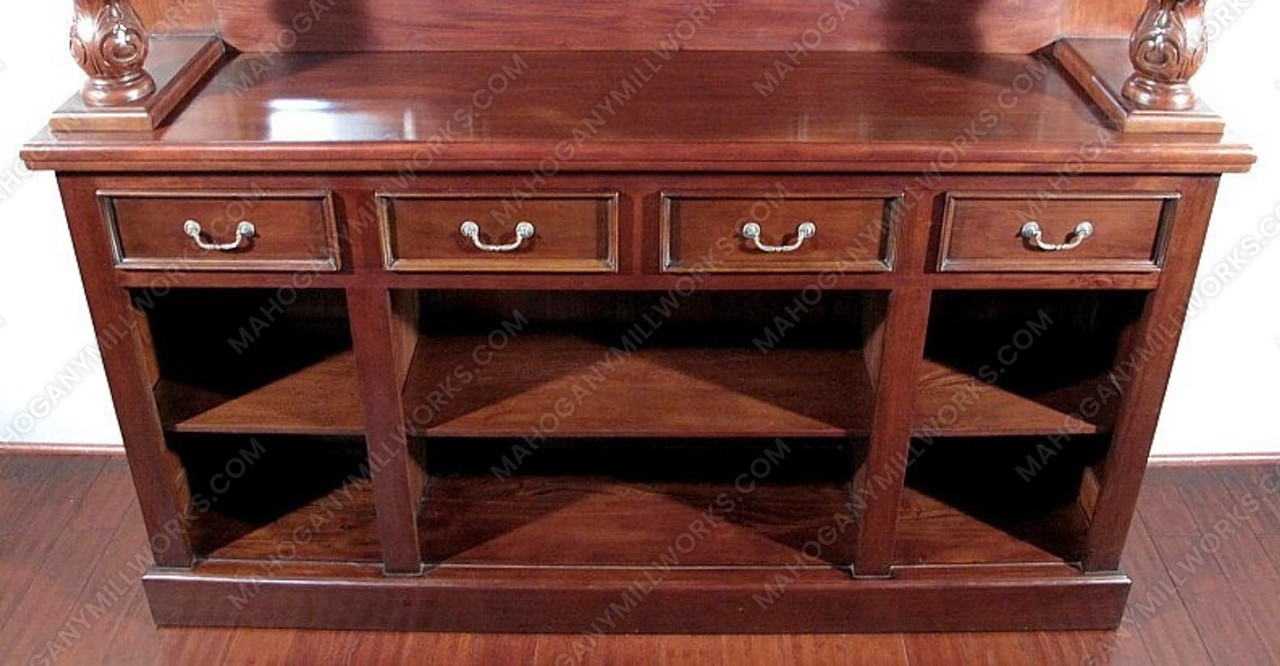 Victorian Marble Top Home Wine Bar 8ft in Mahogany