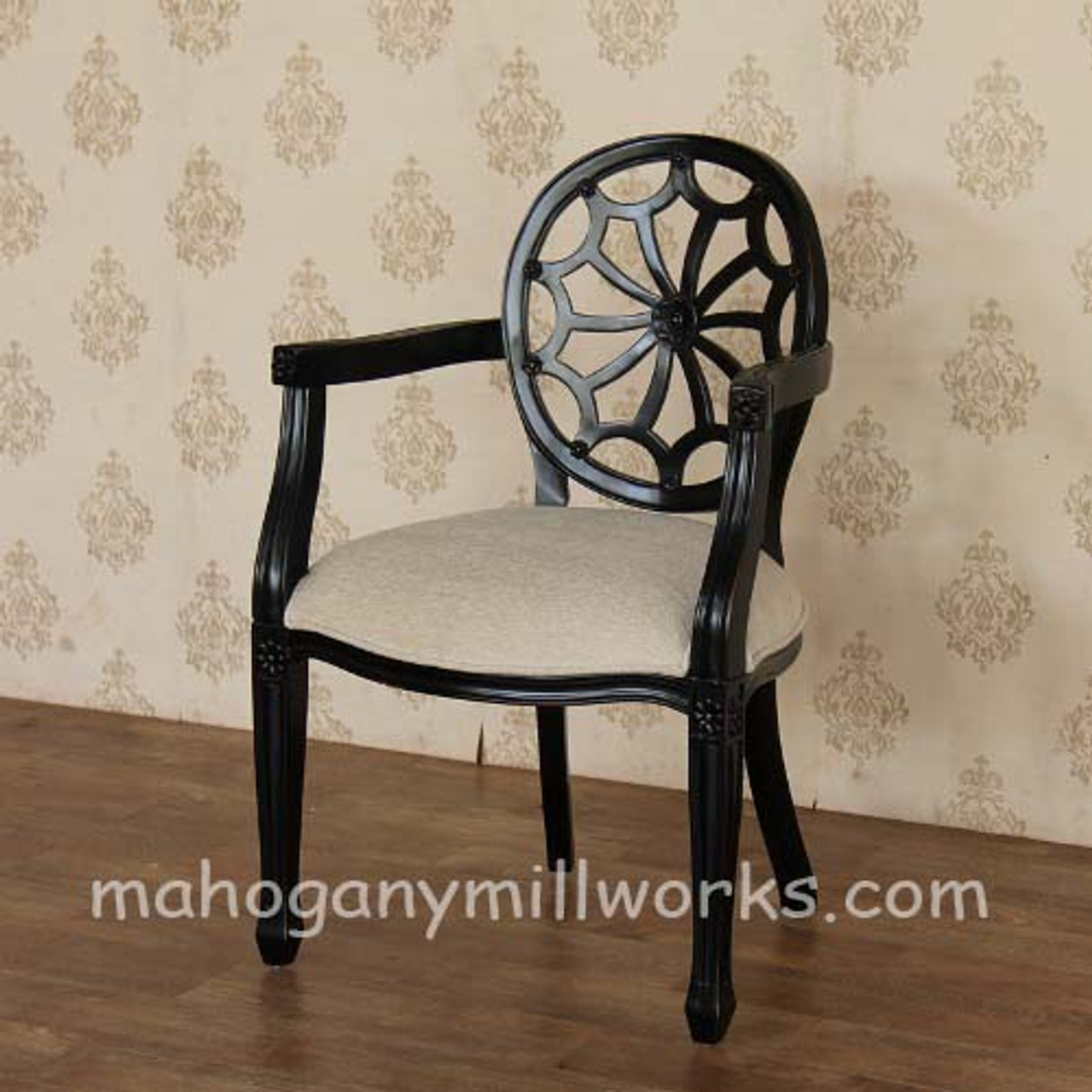 Spider Web Dining Arm Chair Mahogany Millworks