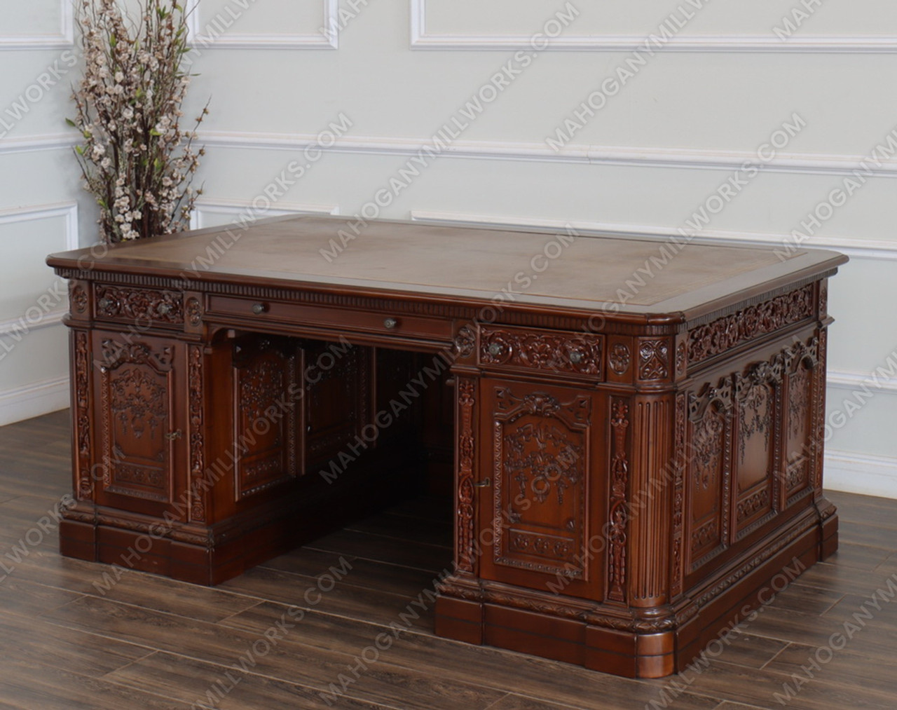 6ft Light Walnut HMS Resolute Office Desk (MADE FOR TALL PEOPLE)