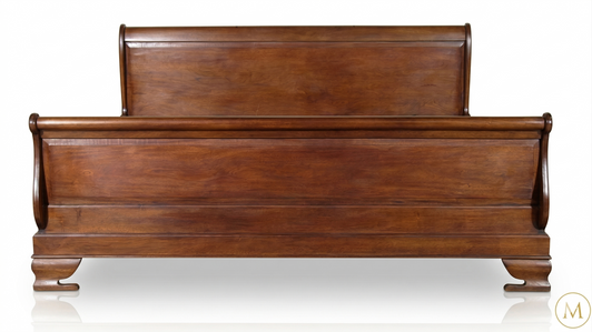 Low Profile Mahogany Sleigh Bed