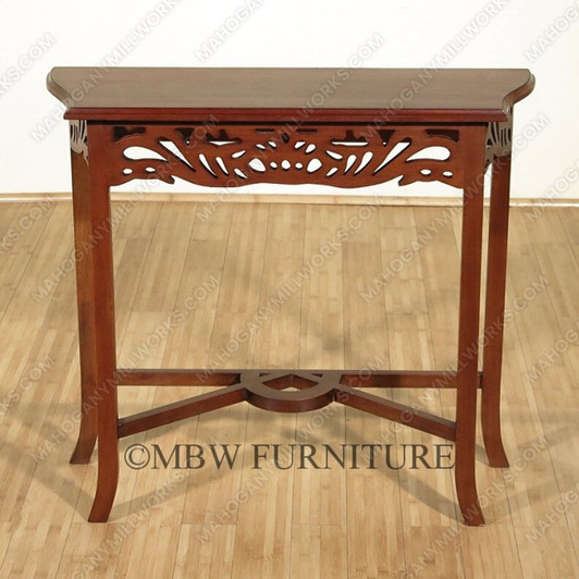 Solid Mahogany Carved Wall Console Table