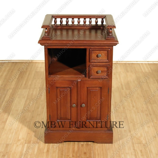 Solid Mahogany Telephone Stand Cabinet Occasional Side End Table
