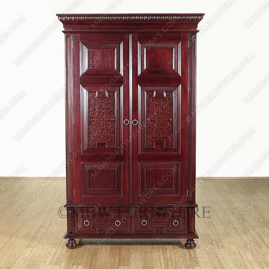 Fancy Dark Cherry Cabinet