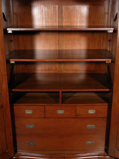 Large Ornate Mahogany French 2-Door Armoire