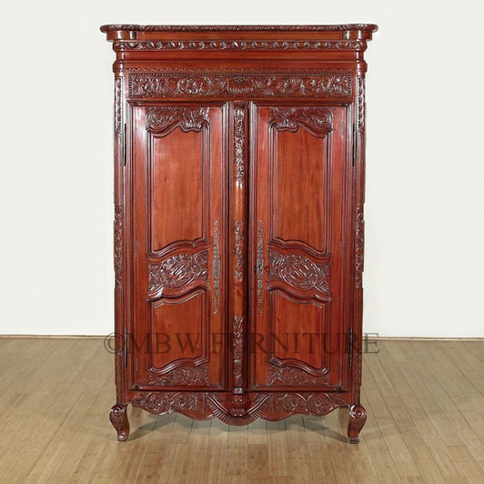 Cherry French 2-Door Armoire Wardrobe