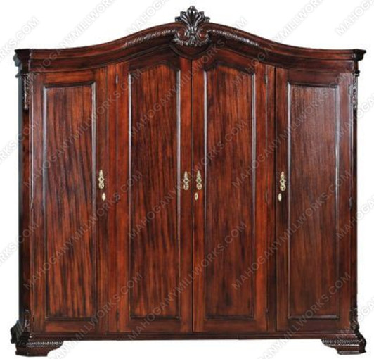 Dutchman Dark Red Mahogany Four Door Cabinet