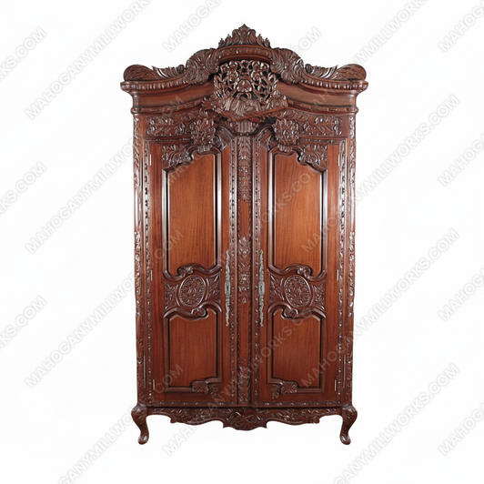 Walnut French Rococo Cabinet