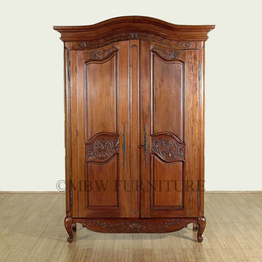 Mahogany/Walnut French Armoire
