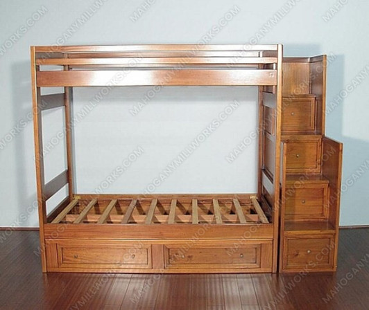 Honey Twin Stair Storage Bunk Bed