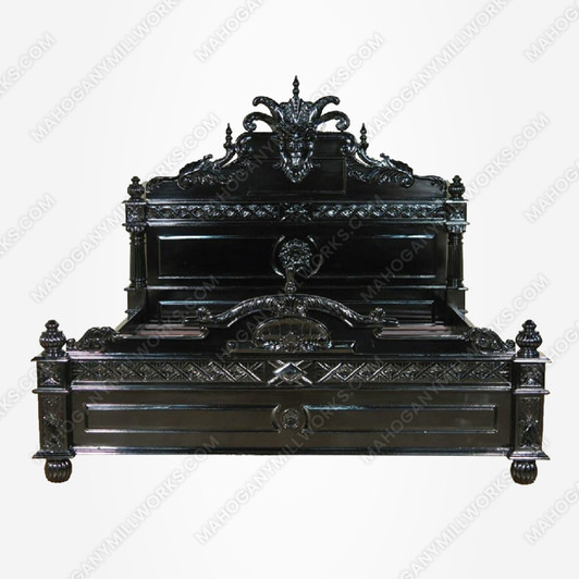 Black Gothic Gargoyle Bed w/ Glossy Finish