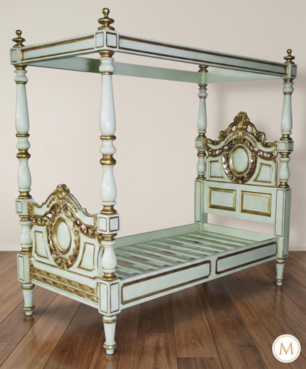 French Louis XVI Neoclassical Canopy Bed
