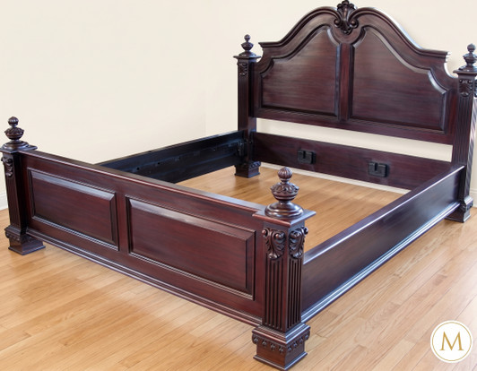 Dark Mahogany Panel Bed