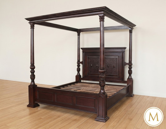 Casablanca Espresso Four Poster Canopy Bed