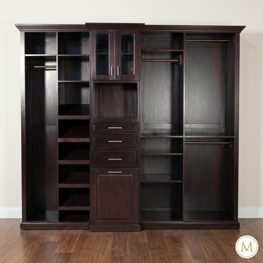 Mahogany Walk-In Closet Wardrobe (6' x 8')