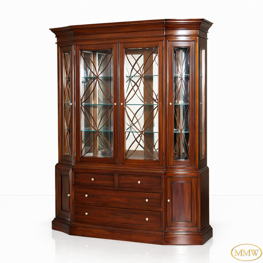 6ft Mahogany China Cabinet