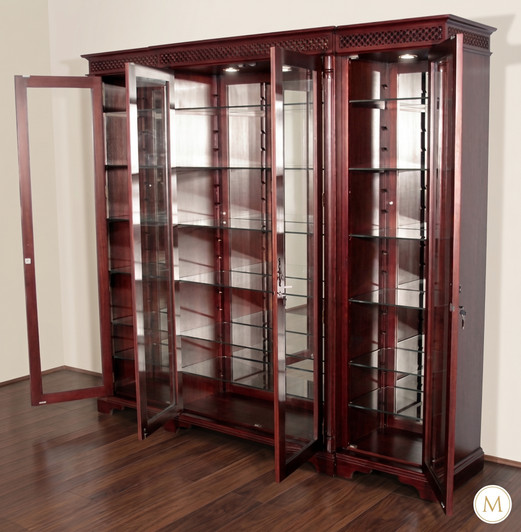 9ft Glass Victorian Curio Display Cabinet