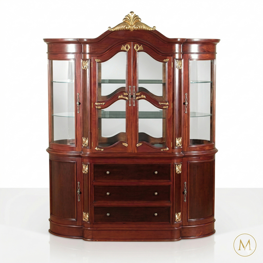 Two Tone Cherry/Walnut China Cabinet