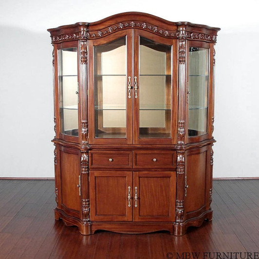 Mahogany China Cabinet Curio Display Cabinet