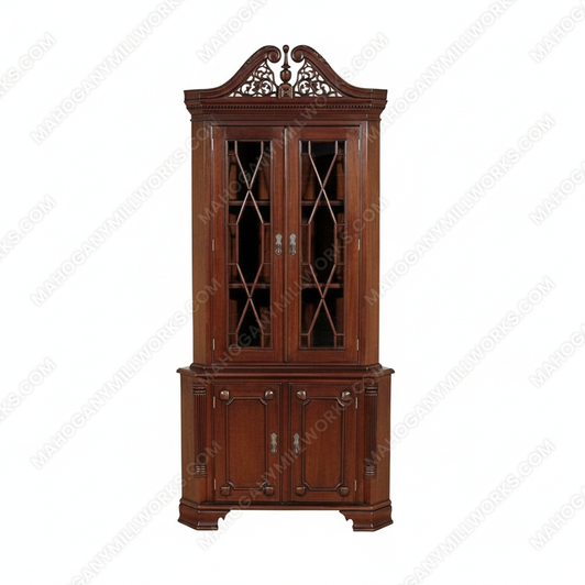 Mahogany Chippendale Corner Cabinet