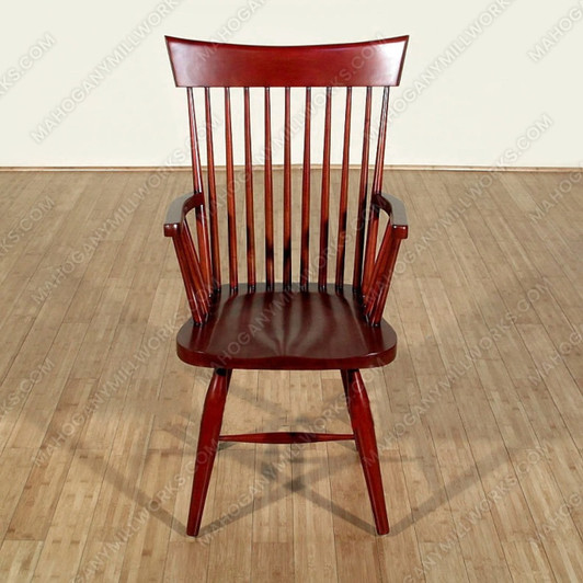 Cherry Windsor Spindle Dining Arm Chairs (2)