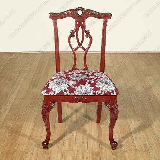 Pair of 2 Cherry Chippendale Occasional Accent Arm Chairs