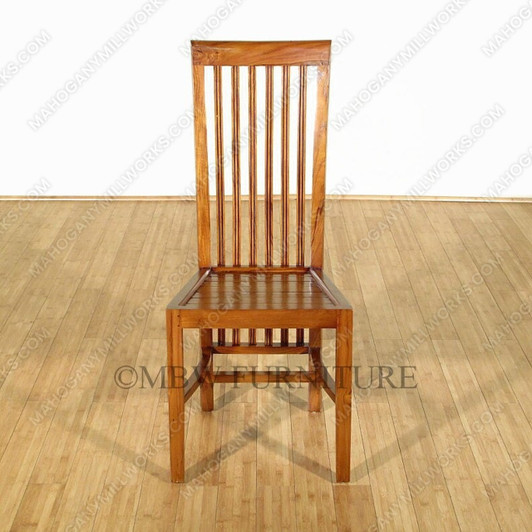 Pair of 2 Solid Teak Mission Side Chairs (2)