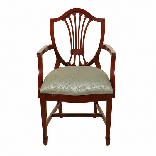 Mahogany Hepplewhite Shield Back Arm Chair