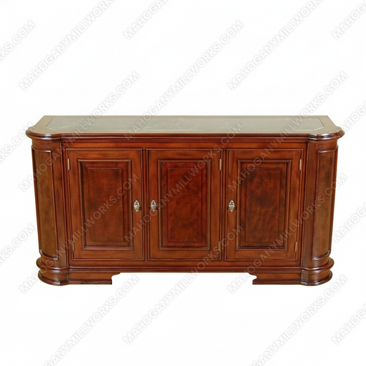 6ft Marble Top Buffet Sideboard Server