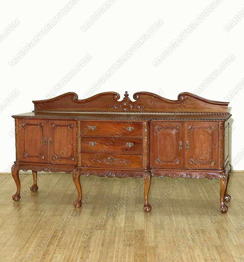 8ft Mahogany Chippendale Sideboard