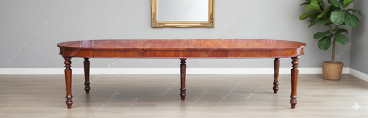 10.5ft Solid Mahogany Banquet Dining or Conference Table