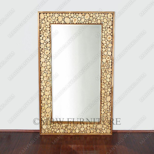 5Ft Tall Solid Teak Rustic Wall Hanging Mirror