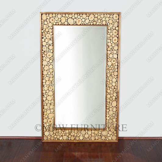 5Ft Tall Solid Teak Rustic Wall Hanging Mirror
