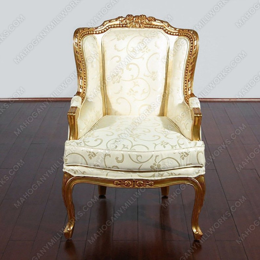 French Gold Occasional Arm Chair