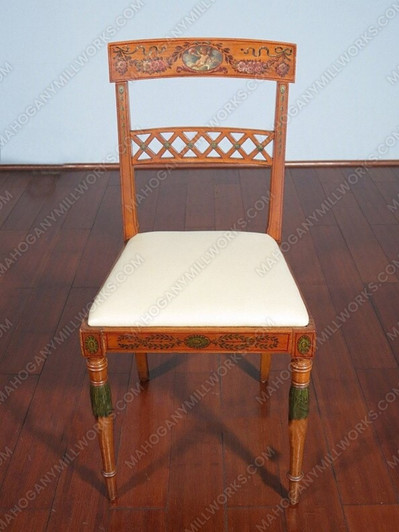 Solid Mahogany Antiqued Honey Finish Regency Chair