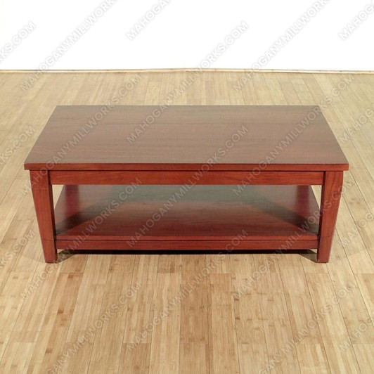 Cherry 4Ft Coffee Table w/ Shelf