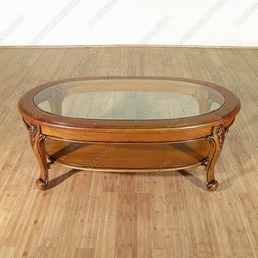 Honey Glass Top Coffee Table