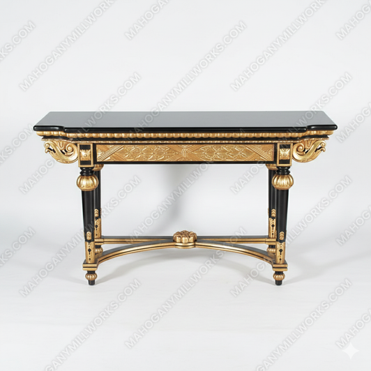 Black & Gold Console Wall Table