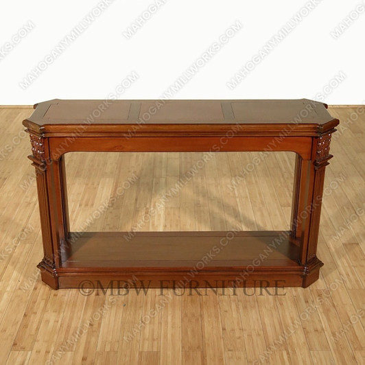 5Ft Wide Mahogany Renaissance Console Table