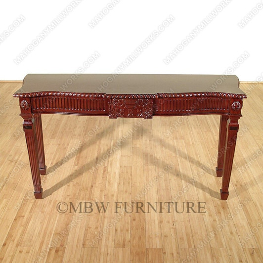 5Ft Wide Solid Mahogany Sheraton Wall Console Table