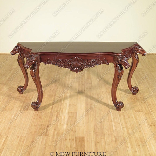 Walnut Horse Occasional Console Table