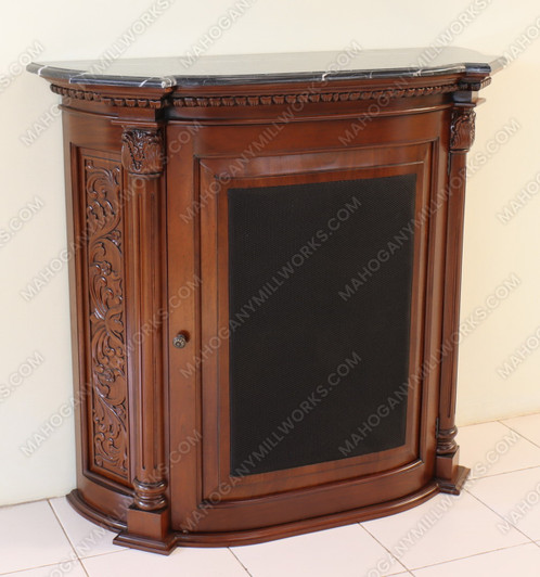 Small Custom Mahogany Entertainment Cabinet