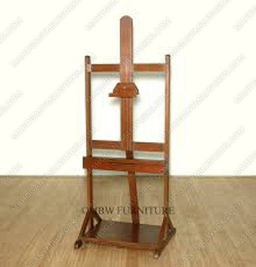 Solid Mahogany LCD TV Media Entertainment Easel Stand w/ Drawer