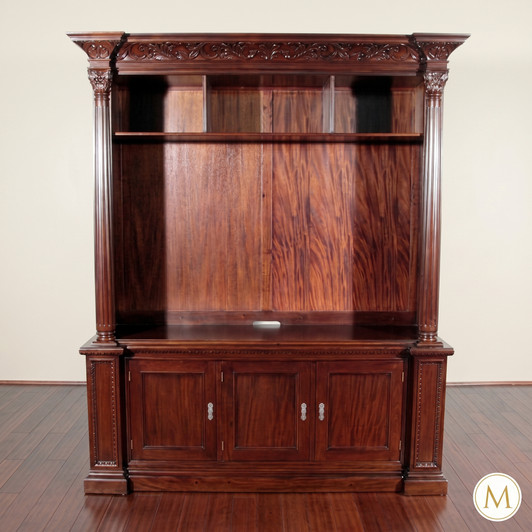 6.5ft Mahogany TV Entertainment Media Cabinet