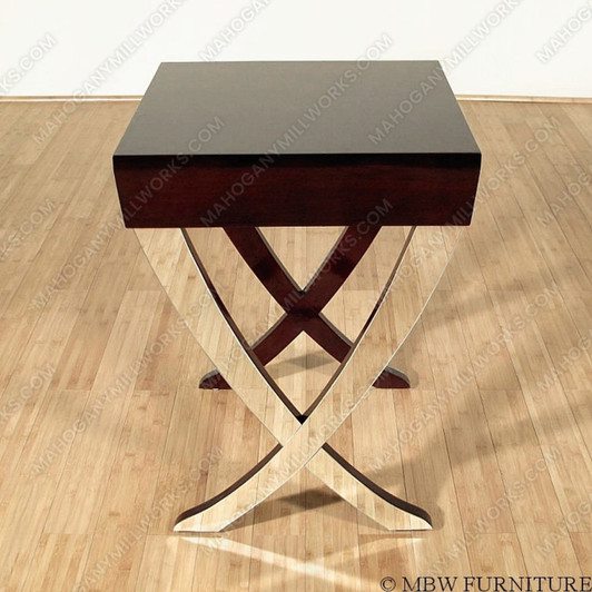 Tea Brown Art Deco Side Table