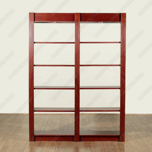 Bespoke Cherry 10-Tier Open Wall Bookshelf Bookcase