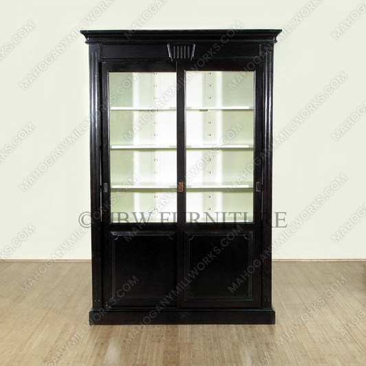 7Ft Espresso Office Bookcase Display Cabinet