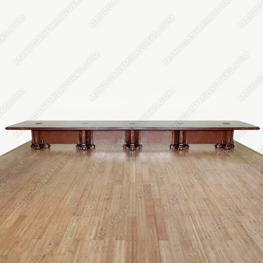 24ft Dark Walnut Executive Conference Room Table