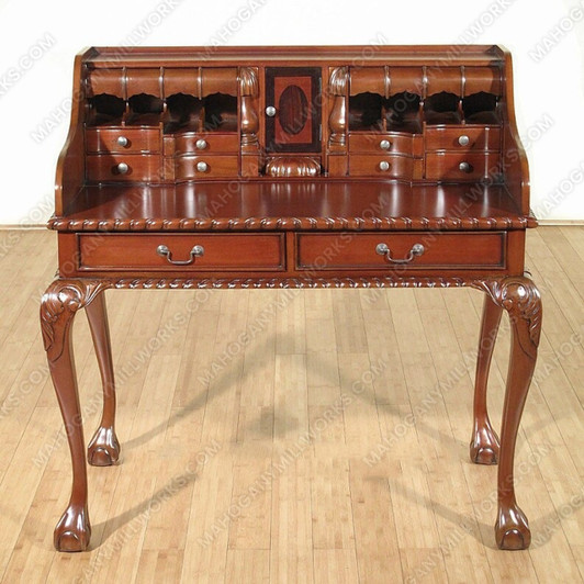 Walnut Chippendale Escritoire Secretary Desk