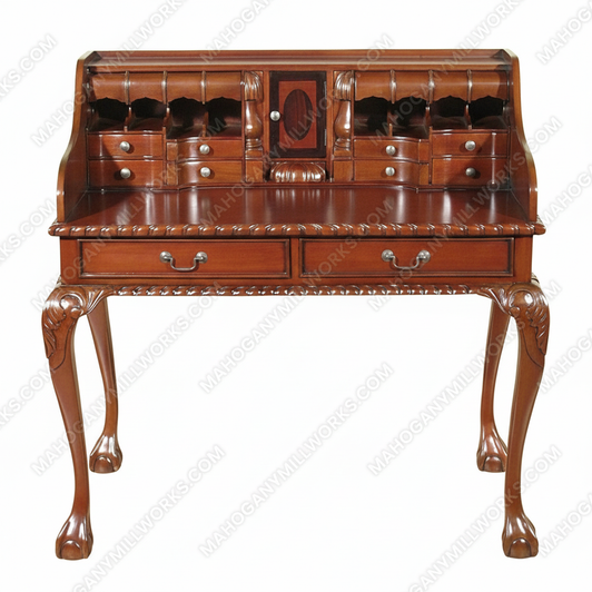 Walnut Chippendale Escritoire Secretary Desk